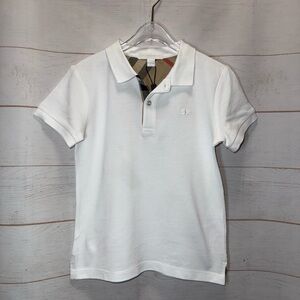 Burberry White Polo Shirt Size 6